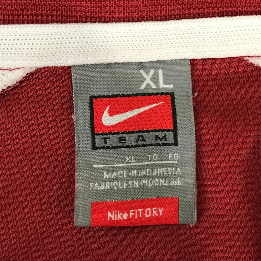 Nike Polo Oklahoma Sooners Mens XL Black Red Nike FIT DRY Team Sideline OU